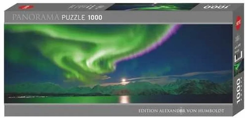 puzzel panorama Noorderlicht 1000 stukjes - legpuzzel landschap. fra Heye, Flerfarvet-udgave – æske