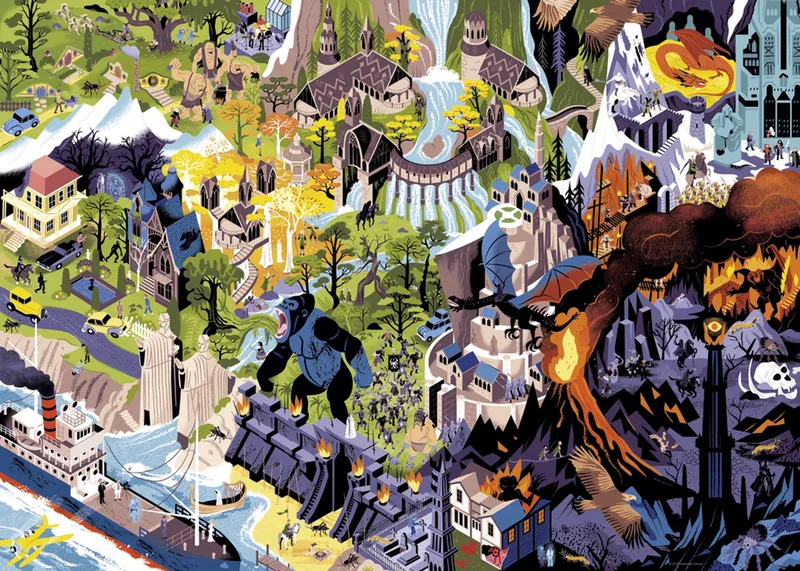 puzzel Peter Jackson Films 1000 stukjes Movie Masters. van Heye, editie Meerkleurig – doos
