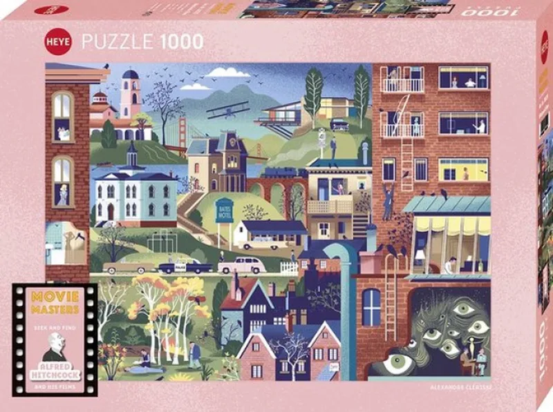 Puzzel Puzz.Hitchcock Films 1000 Heye Nieuw. from Heye, Multicolour edition – box