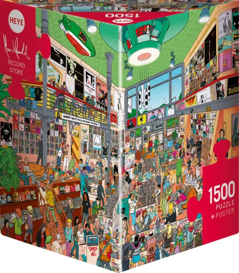 puzzel Record Store 1500 stukjes - cartoon puzzel volwassenen. from Heye, Multicolour edition – box 2 of 2