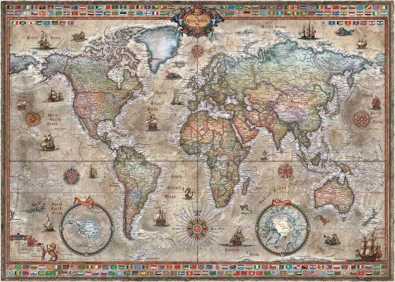 Puzzel Retro World 1000. van Heye, editie Meerkleurig – doos