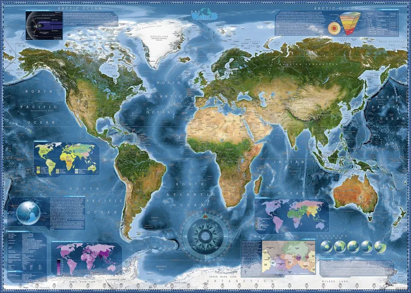 Puzzel Satellite Map 2000 Heye 29797 :: Heye van Heye, editie Meerkleurig – doos