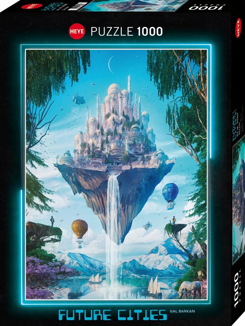 puzzel Sky Isle 1000 stukjes - Future Cities legpuzzel. van Heye, editie Meerkleurig – doos