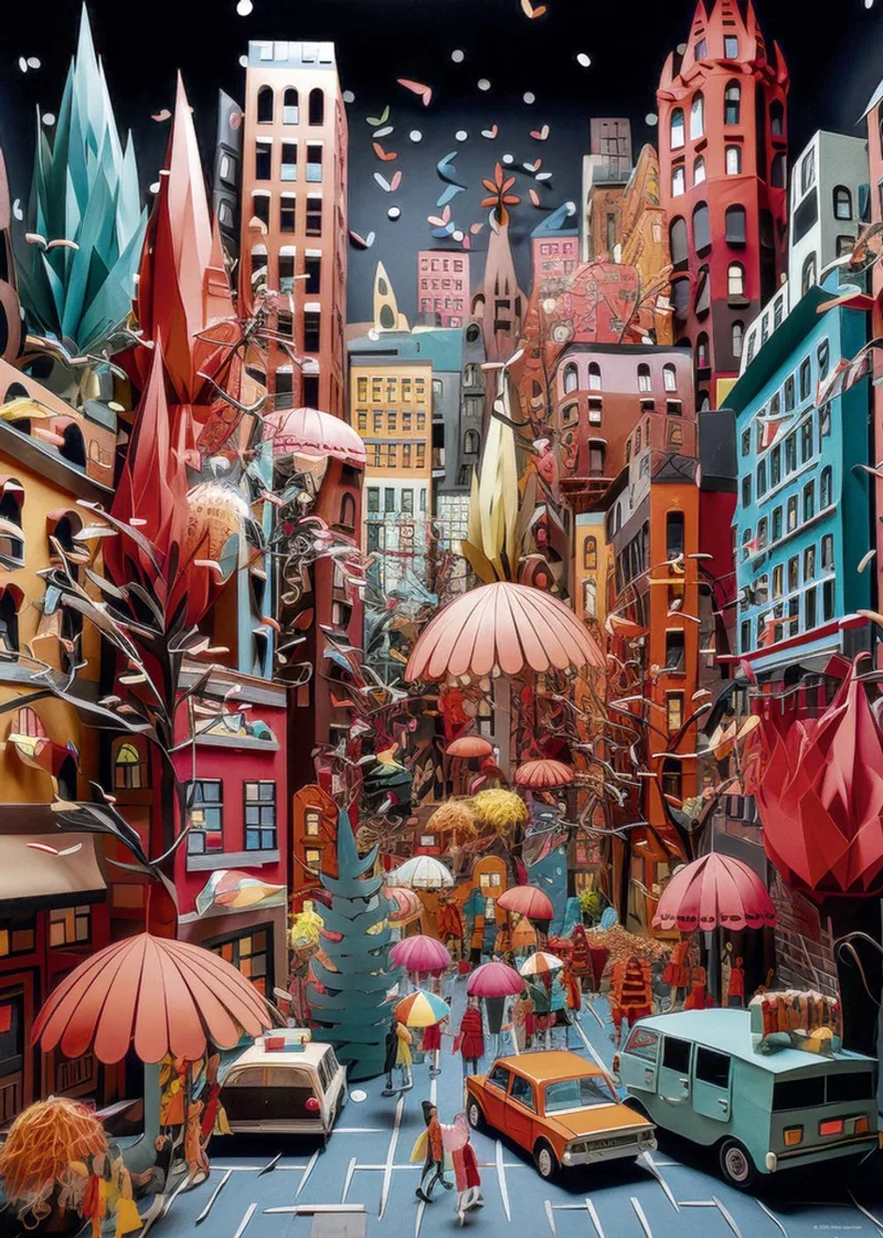puzzel Street Canyon 1000 stukjes - legpuzzel kunst. de Heye, édition Multicolore – boîte