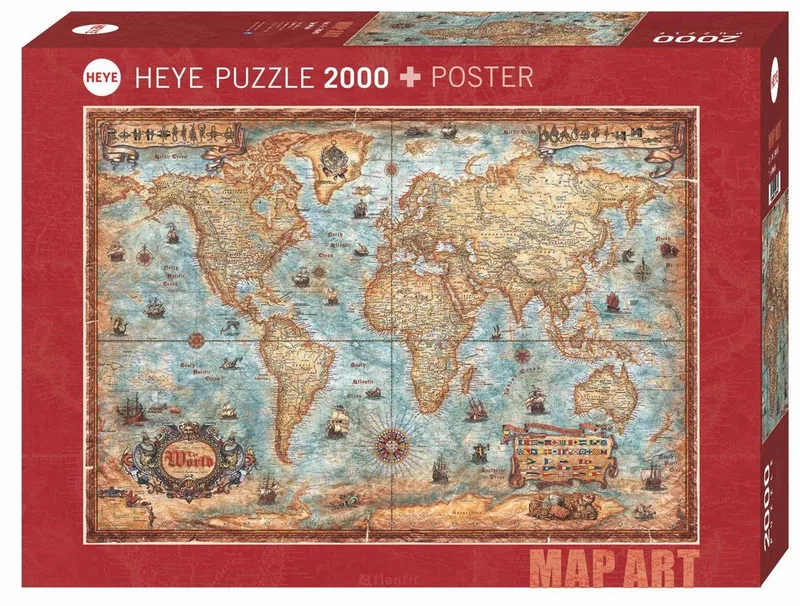 Puzzel The World. van Heye, editie Meerkleurig – doos