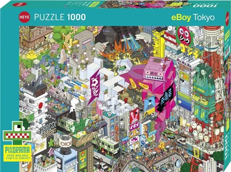 puzzel Tokyo Quest 1000 stukjes - legpuzzel stad Japan. from Heye, Multicolour edition – box 2 of 2