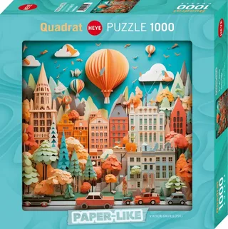 puzzel Townscape 1000 stukjes vierkant Paper-Like puzzel. von Heye, Ausgabe Mehrfarbig – Schachtel 2 von 2