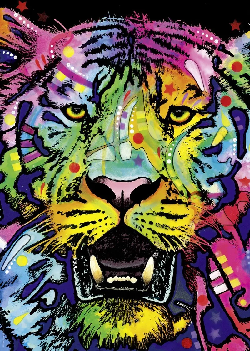 puzzel Wild Tiger - dieren legpuzzel 1000 stukjes. fra Heye, Flerfarvet-udgave – æske