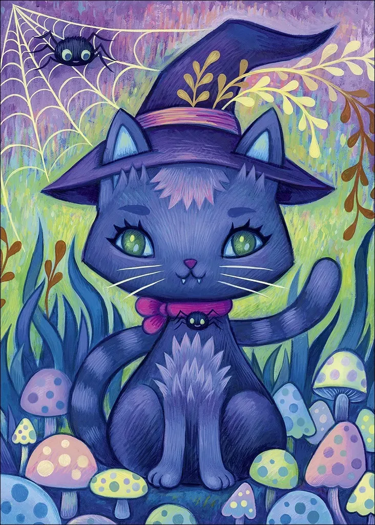 Puzzle Chat Sorcière - 1000 pièces van Heye – doos 1 van 2