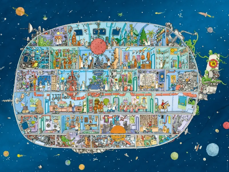 Puzzle Mattias Adolfsson - Spaceship - 1500 pièces de Heye – boîte