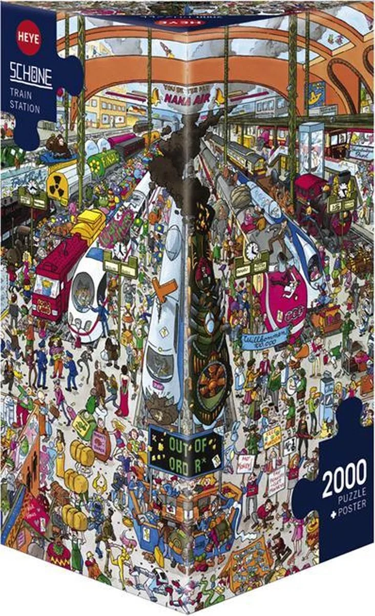 Treinstation Puzzel - 2000 Stukjes van Heye, editie Meerkleurig – doos