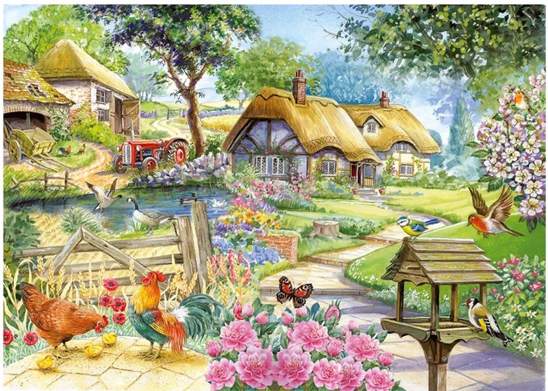 Country Living Puzzel 500 XL Stukjes fra House of Puzzles, Flerfarvet-udgave – æske