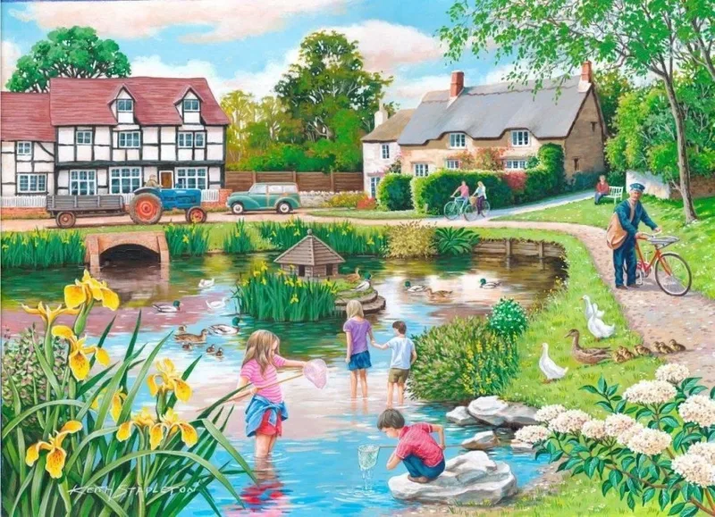 Duck Pond Puzzel 250 XL stukjes från House of Puzzles, utgåva Flerfärgad – kartong