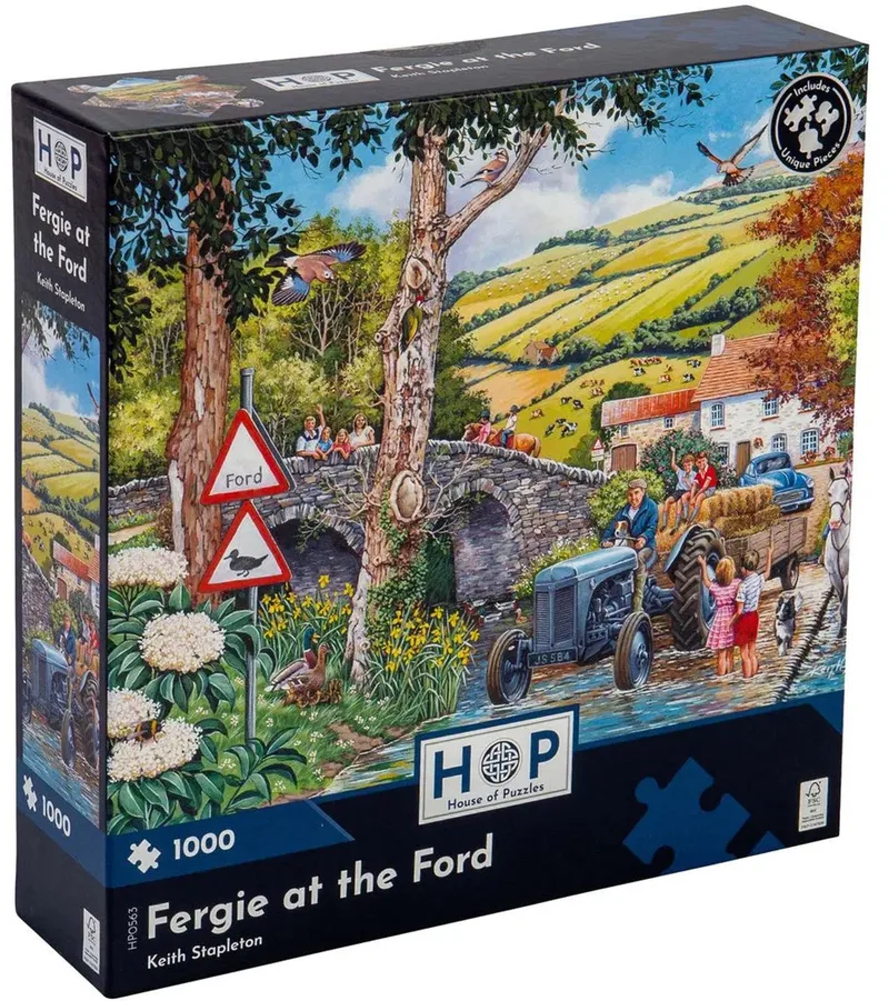 Fergie at the Ford Puzzel 1000 Stukjes från House of Puzzles, utgåva Flerfärgad – kartong