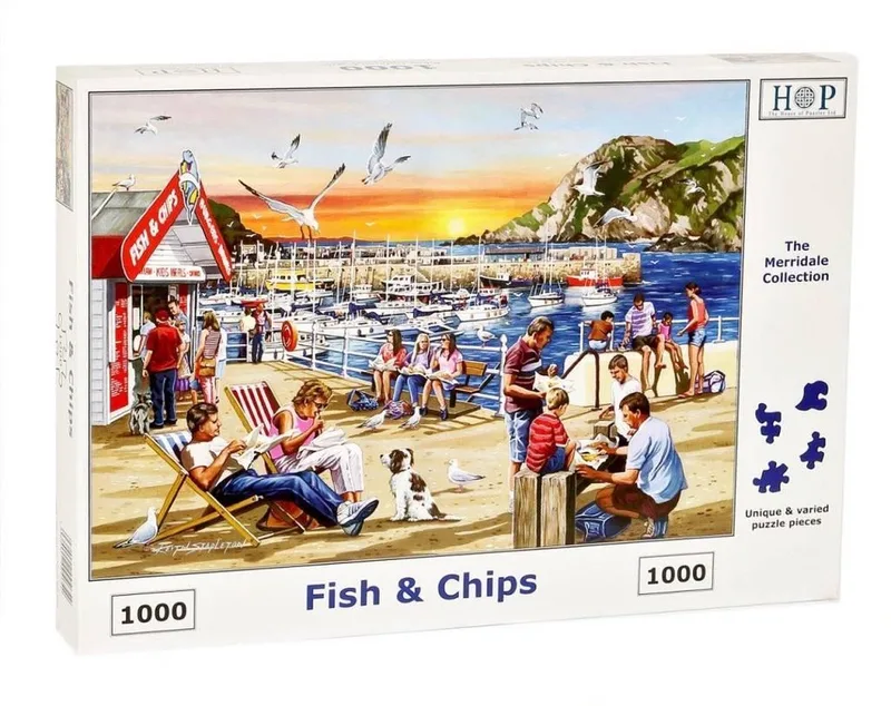 Fish and Chips Puzzel 1000 stukjes from House of Puzzles, Multicolour edition – box