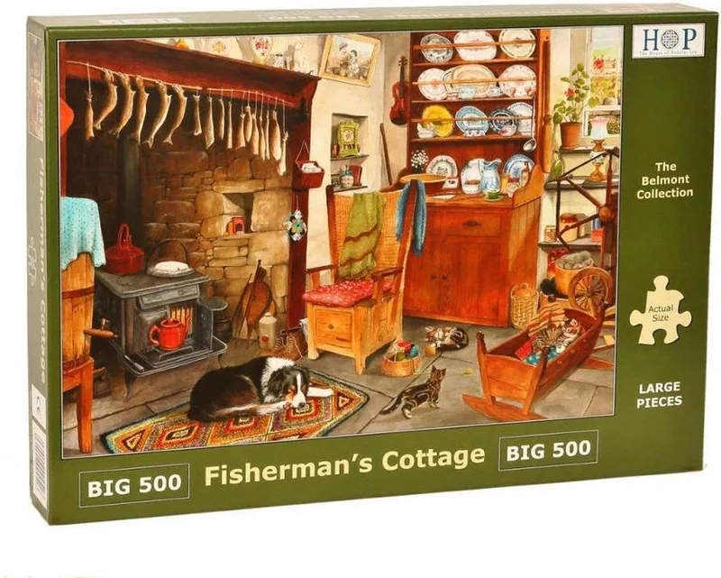 Fisherman's Cottage - BIG 500 Piece Jigsaw Puzzle von House of Puzzles, Ausgabe Mehrfarbig – Schachtel