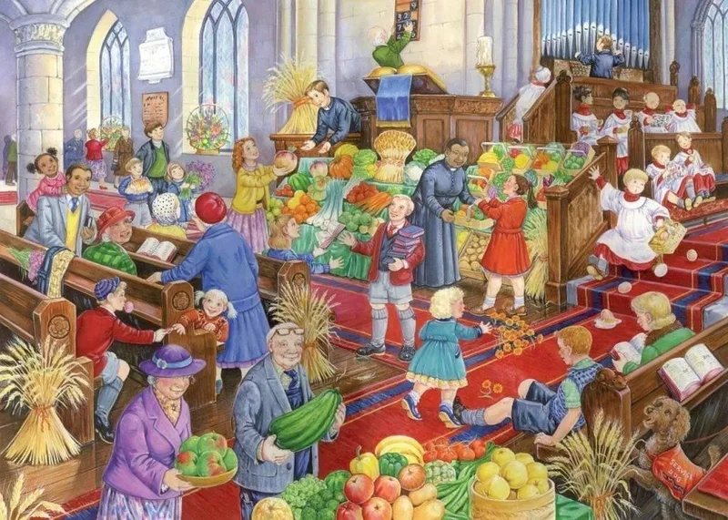 Harvest Festival - 500 Piece Jigsaw Puzzle. de House of Puzzles, édition Multicolore – boîte