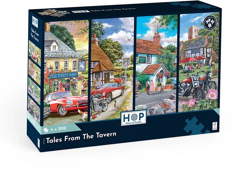 House of puzzels "Tales from the tavern" (4 x 500) fra House of Puzzles – æske