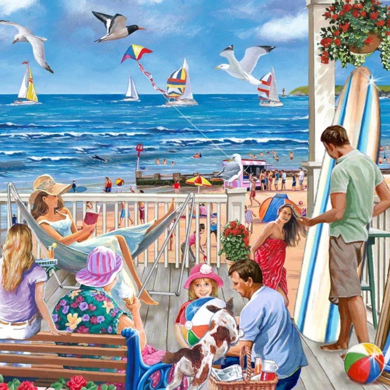 legpuzzel - 1000 stukjes - All On Deck maritiem. van House of Puzzles, editie Meerkleurig – doos