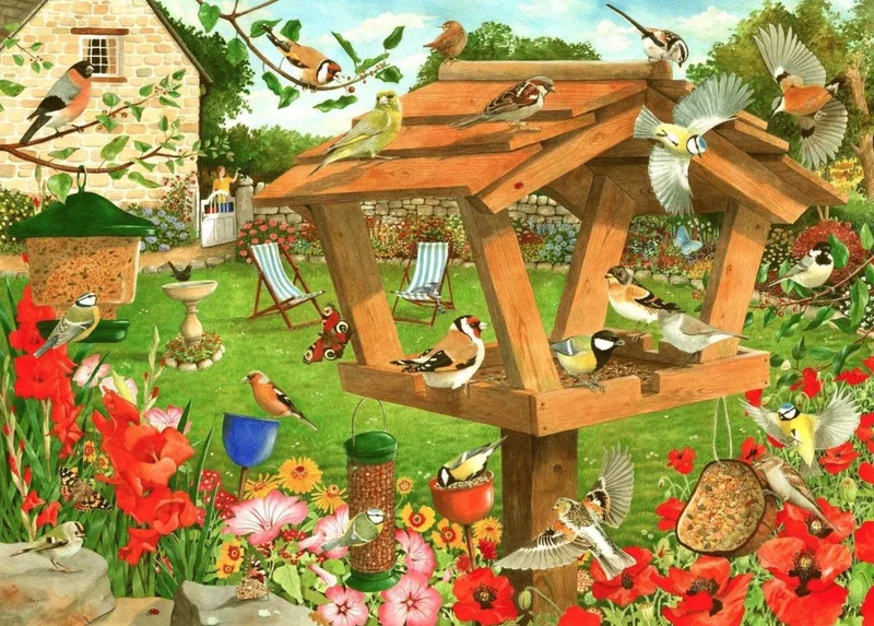 Legpuzzel - 1000 stukjes - Strictly For The Birds - House of Puzzels fra House of Puzzles, Flerfarvet-udgave – æske