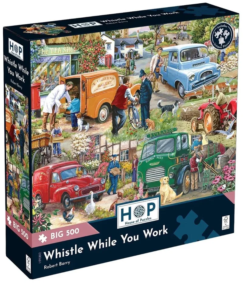 legpuzzel 500 XL stukjes nostalgisch werktafereel. from House of Puzzles, Multicolour edition – box