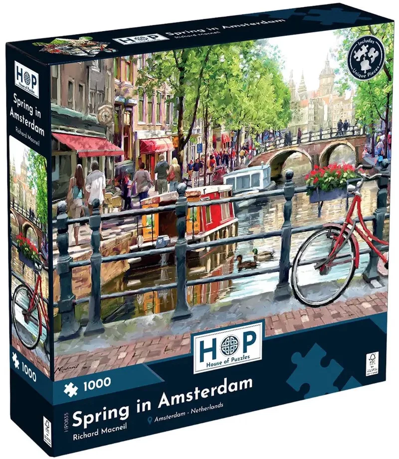 legpuzzel Amsterdam 1000 stukjes kleurrijk voorjaar. from House of Puzzles, Multicolour edition – box