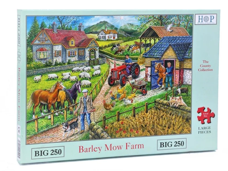 legpuzzel Barley Mow Farm 250 XL stukjes speelgoed. fra House of Puzzles, Flerfarvet-udgave – æske