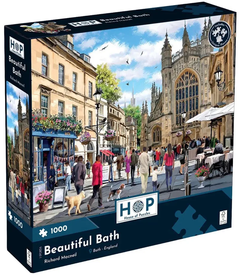 legpuzzel Beautiful Bath 1000 stukjes stadsgezicht. från House of Puzzles, utgåva Flerfärgad – kartong