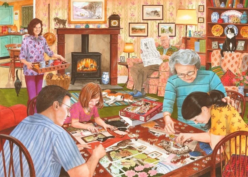 legpuzzel BIG 500 stukjes XL puzzelstukken. fra House of Puzzles, Flerfarvet-udgave – æske