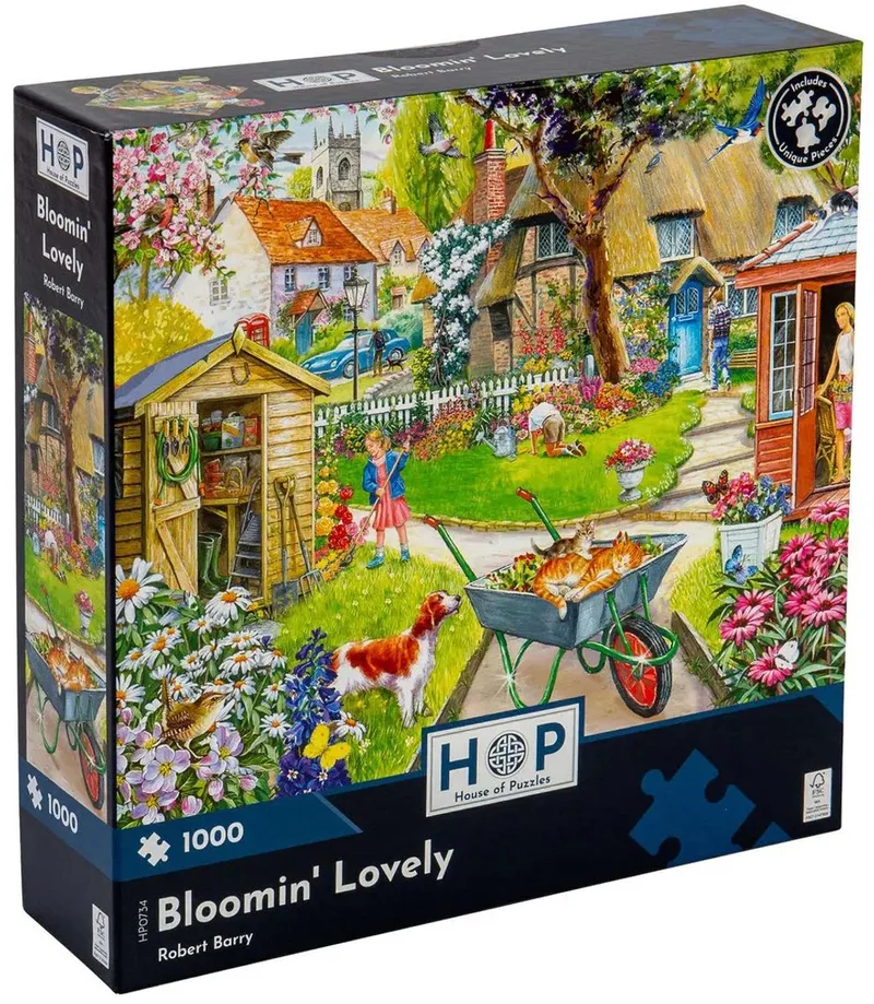 legpuzzel Bloomin' Lovely - 1000 stukjes puzzel. fra House of Puzzles, Flerfarvet-udgave – æske