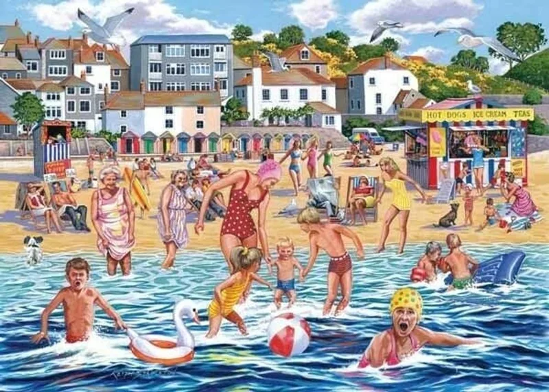 legpuzzel Chilly Dip 1000 stukjes puzzelspel. fra House of Puzzles, Flerfarvet-udgave – æske