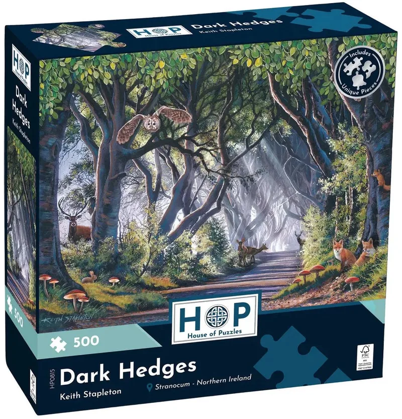 legpuzzel Dark Hedges 500 stukjes natuur. van House of Puzzles, editie Meerkleurig – doos