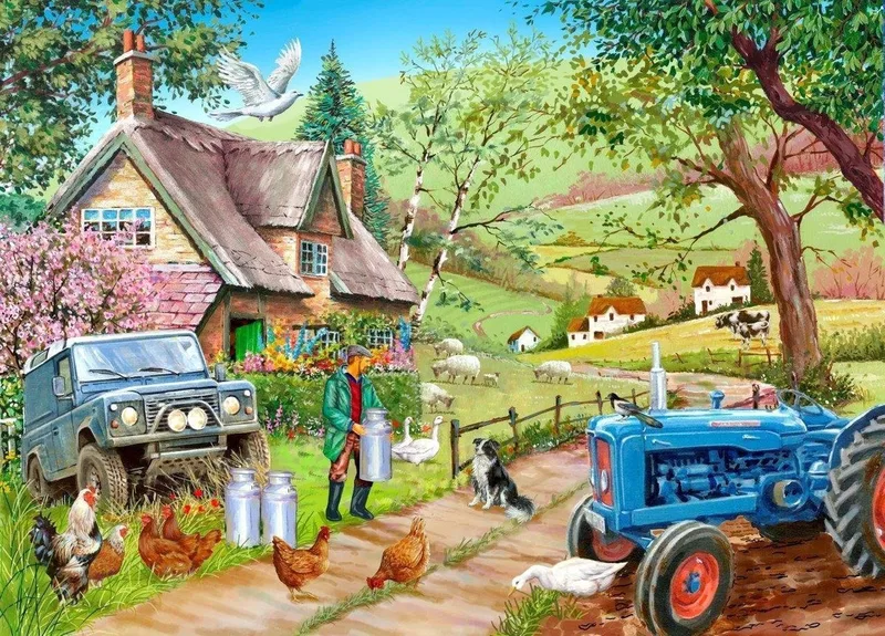 legpuzzel Farm Fresh 500 stukjes rustiek landschap. from House of Puzzles, Multicolour edition – box