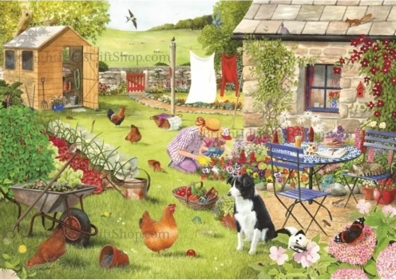 legpuzzel Grandma's Garden 500 XL stukjes karton. fra House of Puzzles, Flerfarvet-udgave – æske