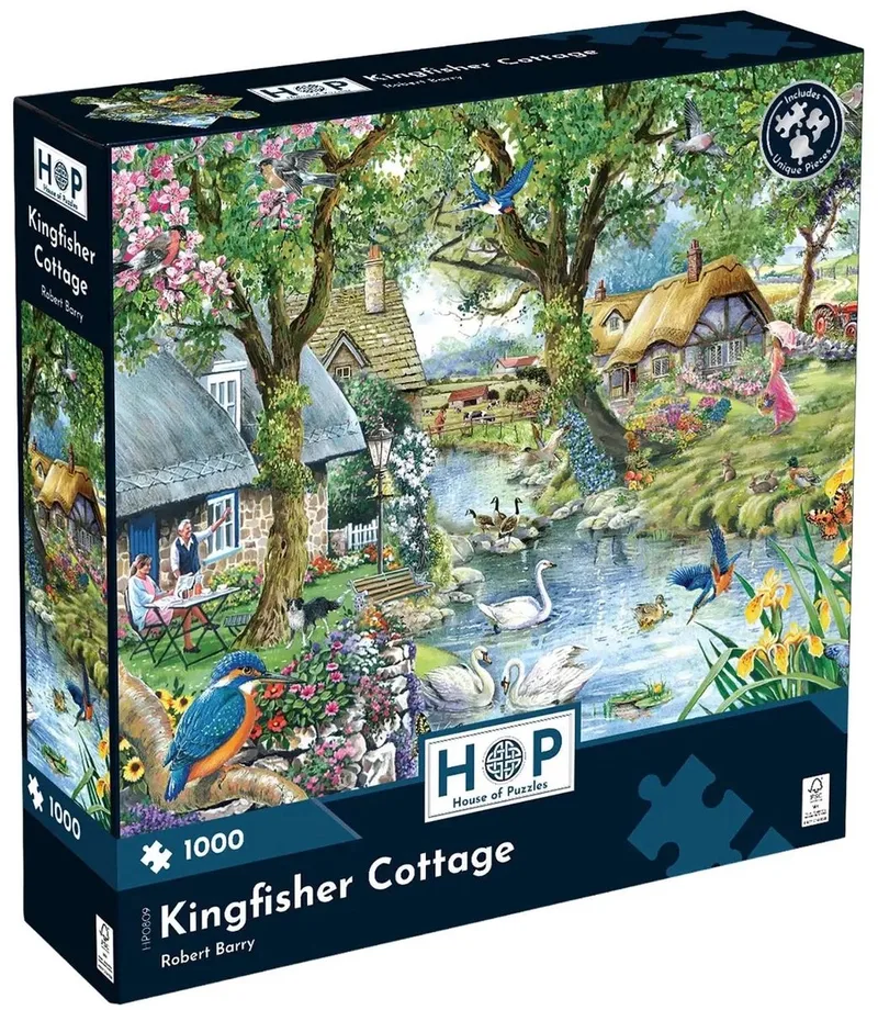 legpuzzel Kingfisher Cottage 1000 stukjes natuur. from House of Puzzles, Multicolour edition – box