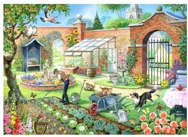legpuzzel Kitchen Garden 1000 stukjes puzzel. van House of Puzzles, editie Meerkleurig – doos