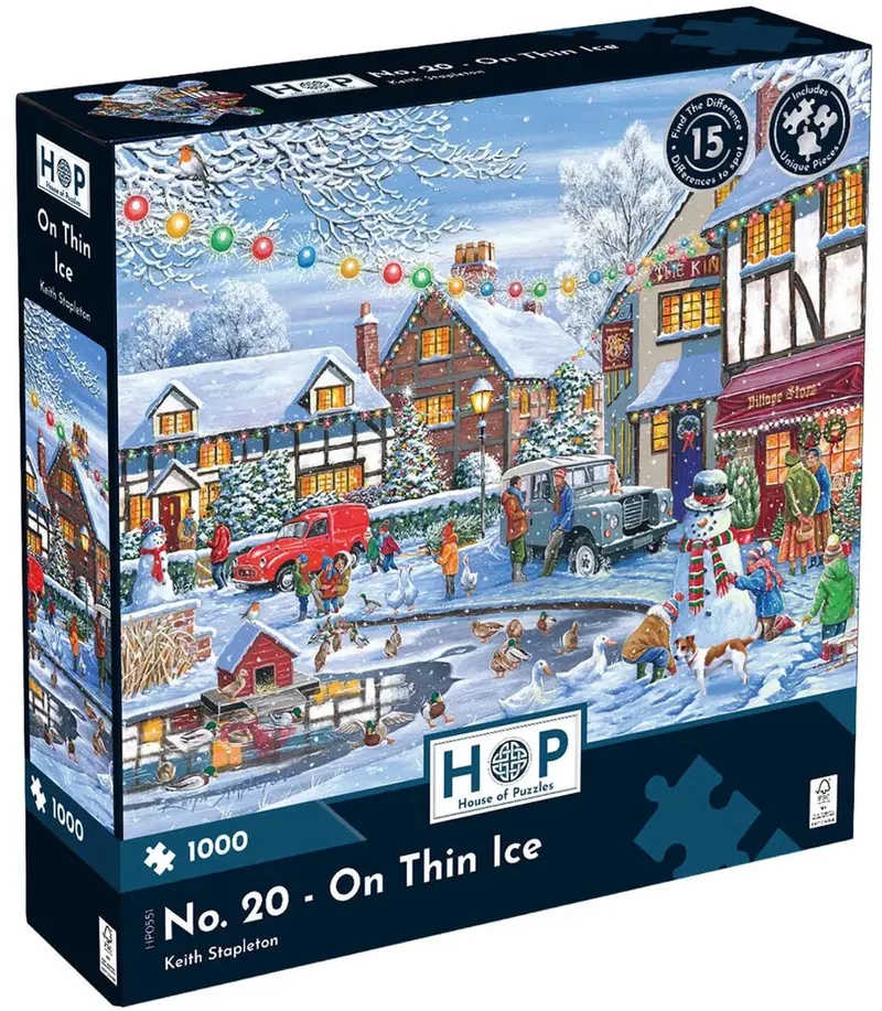 legpuzzel On Thin Ice 1000 stukjes puzzelplezier. from House of Puzzles, Multicolour edition – box