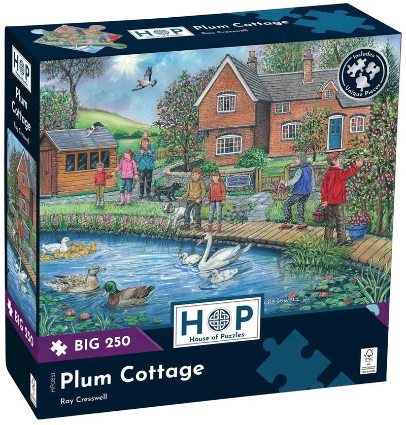 legpuzzel Plum Cottage 250 XL stukjes rustiek. van House of Puzzles, editie Meerkleurig – doos