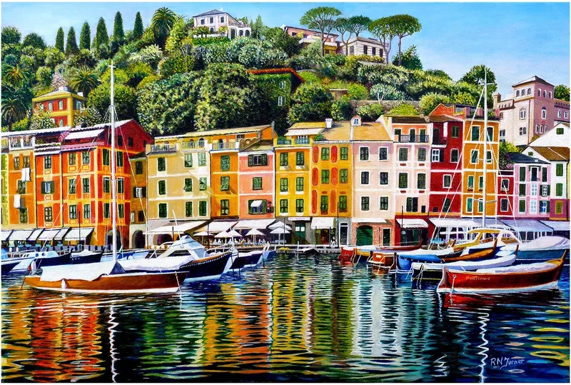 legpuzzel Portofino on Reflection 1000 stukjes. von House of Puzzles, Ausgabe Mehrfarbig – Schachtel