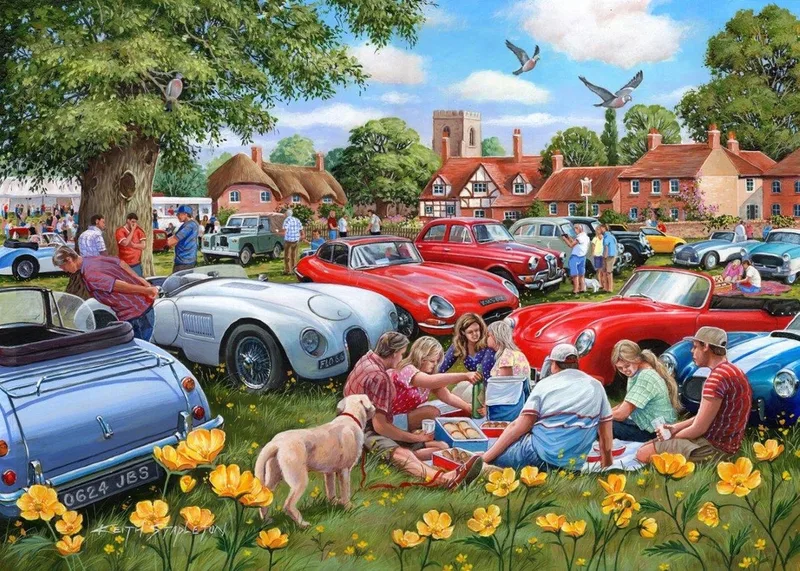 legpuzzel Rally Round 1000 stukjes karton. von House of Puzzles, Ausgabe Mehrfarbig – Schachtel