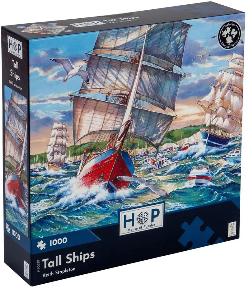 legpuzzel Tall Ships 1000 stukjes karton. from House of Puzzles, Multicolour edition – box