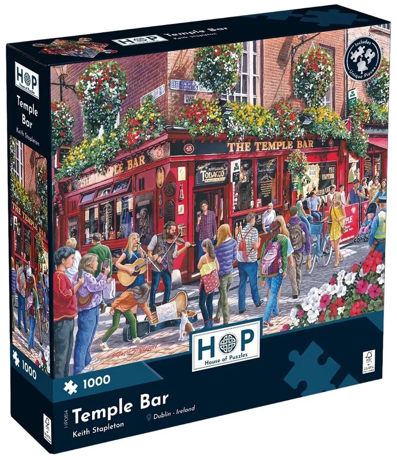legpuzzel Temple Bar 1000 stukjes stadsillustratie. von House of Puzzles, Ausgabe Mehrfarbig – Schachtel