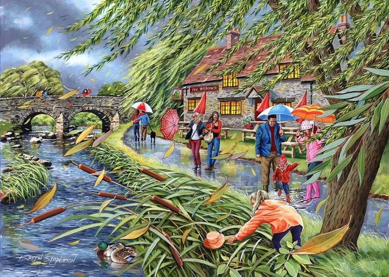legpuzzel Wind at the Willows 1000 stukjes puzzel. von House of Puzzles, Ausgabe Mehrfarbig – Schachtel