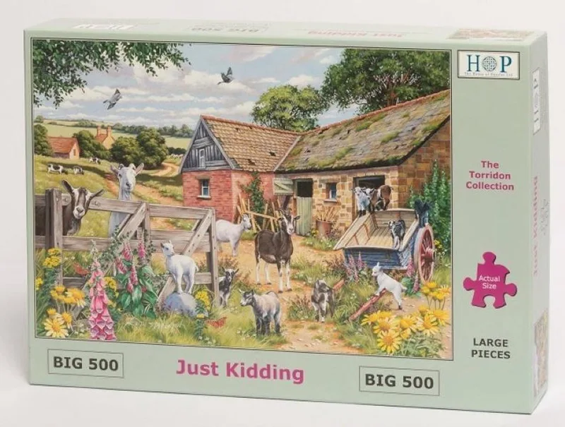 Legpuzzel - XL 500 Grote Stukken - Just Kidding - House Of Puzzels fra House of Puzzles, Flerfarvet-udgave – æske