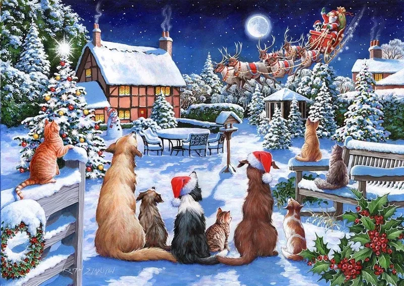 No.19 - Santa Paws - 500 Piece Jigsaw Puzzle. von House of Puzzles, Ausgabe Mehrfarbig – Schachtel