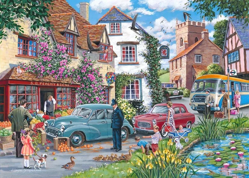 No.25 - Traffic Jam Puzzel 1000 Stukjes Find the Differences van House of Puzzles, editie Meerkleurig – doos