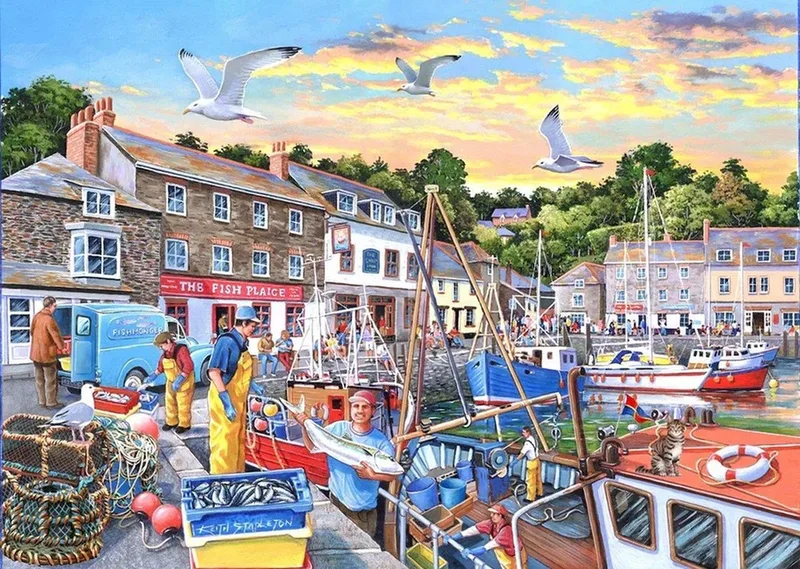 No. 26 - Catch of the Day Puzzel 1000 Stukjes von House of Puzzles, Ausgabe Mehrfarbig – Schachtel