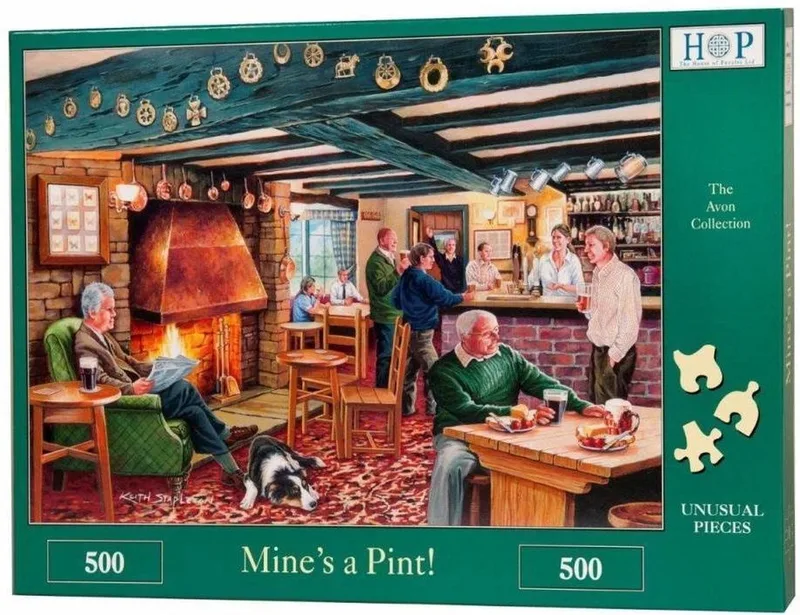 OG >Mine's A Pint 500 PC - Original Packaging. from House of Puzzles, Multicolour edition – box