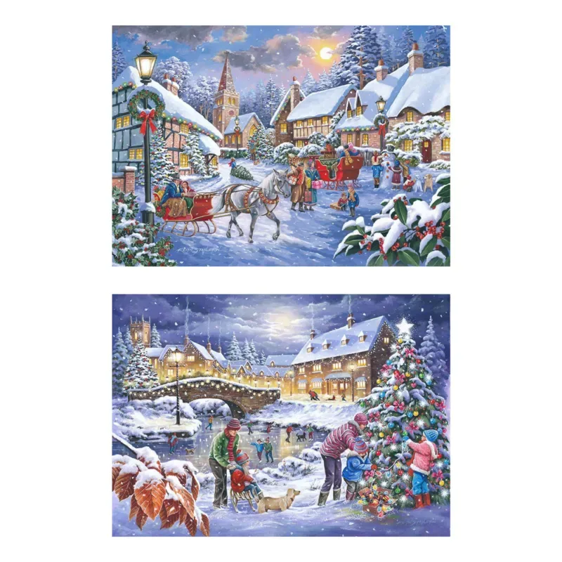 Puzzle 2 Puzzles - Pièces XXL - Christmas Is Coming - 500 à 999 pièces van House of Puzzles – doos