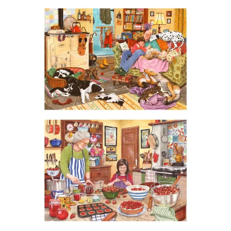 Puzzle 2 Puzzles - Pièces XXL - Heart Of The Home - 500 à 999 pièces van House of Puzzles – doos